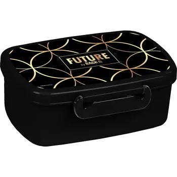 Svačinový box SVAČINOVÝ BOX S POHYBLIVOU PŘEPÁŽKOU LUNCHBOX ČERNO-ZLATÝ BACKUP