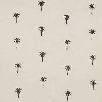 Zavinovačka Lily is sailing Péřová mušelínová zavinovačka - Palm beach (výšivka) Velikost: 80 x 80 cm, Varianta: povlak zavazování páskem