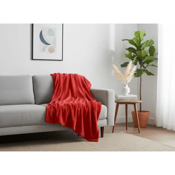 deka Mikroplyšová deka SOFT, červená Rozměr: 160 x 200 cm
