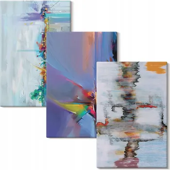 Obraz Sada obrazů na zeď Galerie Abstraktní malířské kompozice 3x 20x30 cm