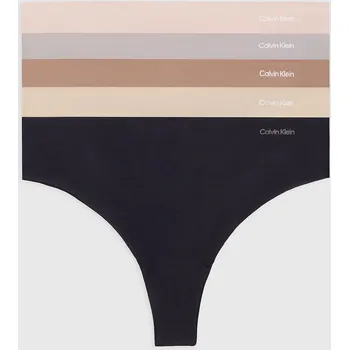 Kalhotky Dámská tanga 5Pack 000QD3556E NP1 vícebarevné - Calvin Klein Velikost: L