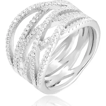 Prsten AGATO Luxusní stříbrný prsten se zirkony AGG341 Velikost: 60 (7,12 g)