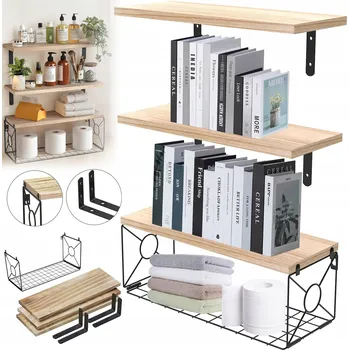 police ZÁVĚSNÁ POLICE NA ZEĎ S KOŠÍKEM PRO ULOŽENÍ DO KOUPELNY, KUCHYNĚ, ODOLNÁ