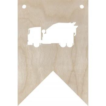 Obraz DŘEVĚNÝ PRAPOREK GIRLANDA DO DĚTSKÉHO POKOJE K POVĚŠENÍ MÍCHAČKA NA BETON