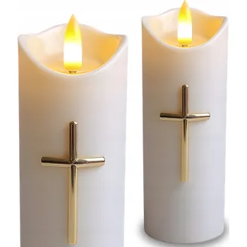 Svíčka ELEKTRICKÁ SVÍČKA, ELEKTRONICKÁ NÁPLŇ DO HŘBITOVNÉ SVÍČKY, EFEKT PLAMENE LED, 15 CM