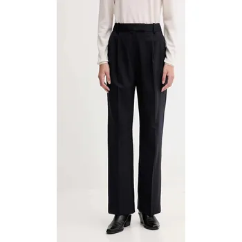 Dámské kalhoty Kalhoty s příměsí vlny Tommy Hilfiger WW0WW48352 námořnická modř 59X, vel. 42