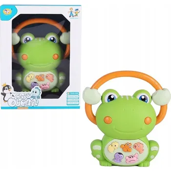 Hračka pro nejmenší INTERAKTIVNÍ MUZIKÁLNÍ HRAČKA S NASTAVENÍM HLASITOSTI ŽABKA 12M+