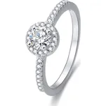 AGATO Půvabný stříbrný prsten se zirkony AGG194 Velikost: 56 (2,5 g)