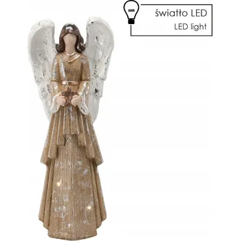 Obraz ANDĚL S HVĚZDOU VÁNOČNÍ FIGURKA 55 CM PODSVÍCENÁ LED