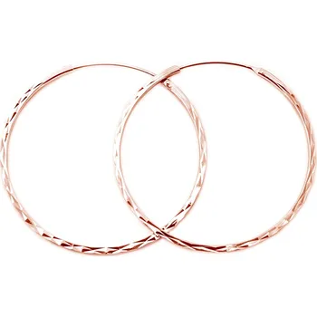 Náušnice AGATO Něžné růžově pozlacené kruhové náušnice AGUC2439/SCS-ROSE Průměr: 40 mm (2,46 g )