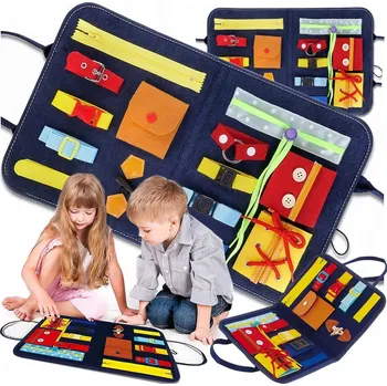 Dřevěná hračka Senzorická manipulační tabule AIG Montessori XXL