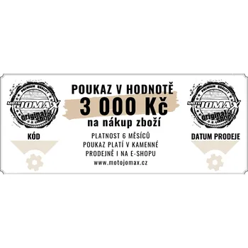 Dárková krabička MOTOJOMAX Dárkový poukaz 3000