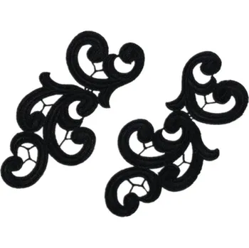 EU Krajková aplikace ORCHID Black