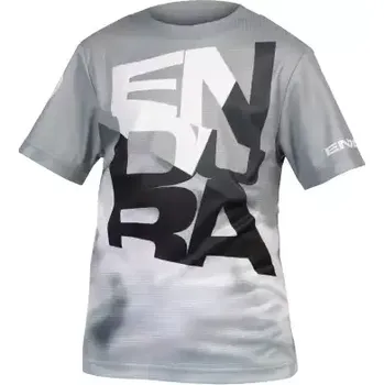 cyklistický dres Endura SingleTrack Core dětský dres krátký rukáv Grey vel. 11-12 let