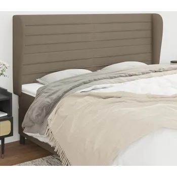 Čelo postele typu ušák taupe 183x23x118/128 cm textil IM_3118114