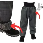 Esito (ušito v ČR) Dětské zimní softshellové kalhoty Esito s umělým kožíškem šedé