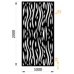 Vypalovaný plech 1000x2000x2,5mm, bez povrchové úpravy, vzor 1019
