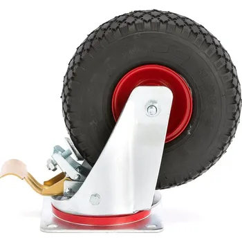 Pojezdové kolečko Pneumatické kolo 260x85 mm, nosnost 170 kg, otočné s brzdou