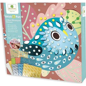 Mozaiková sada Sycomore Stick & Fun Mozaika, ptáci