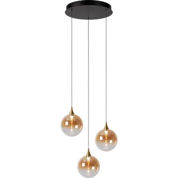 Lucide GISELA - Závěsné svítidlo - Ø 36 cm - LED - stmívatelné - 3x4,3W 2700K - Jantar