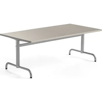 Jídelní stůl Stůl PLURAL, 1600x800x600 mm, linoleum, šedá, stříbrná