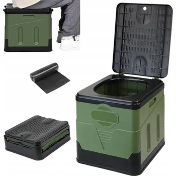 Chemické WC SKLÁDACÍ TURISTICKÁ TOALETA PŘENOSNÁ WC PRO CAMPING ZAHRADU STAVBU