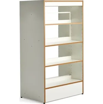 Knihovna Knihovna STORY, oboustranná, 1600x922x585 mm, 4 police, bílá