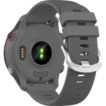 Řemínek na hodinky Enem Vroubkovaný jednobarevný řemínek 18mm - Tmavě šedý IR-AWGW-0403