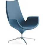Lounge křeslo ENJOY, vysoké opěradlo, modrošedé
