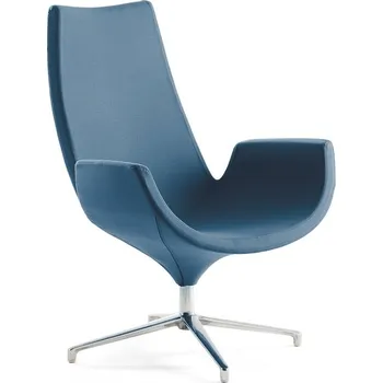 Křeslo Lounge křeslo ENJOY, vysoké opěradlo, modrošedé