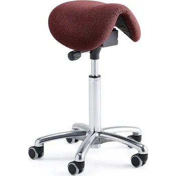 Sedlová židle DERBY, textilní potah, vínová