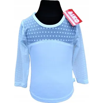 Biko dětské tričko s dlouhým rukávem bavlna bílé, velikost 104