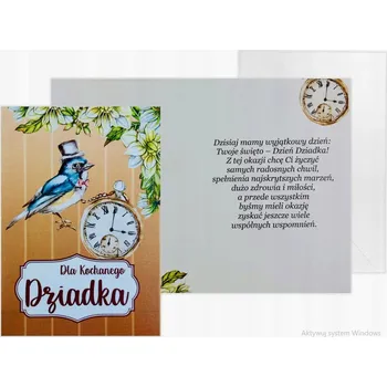 Přáníčko jako dárek ke DNI BABIČKY a DĚDEČKA pro babičku a dědečka