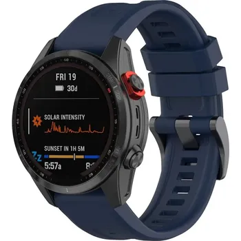 Řemínek na hodinky Jednobarevný Garmin QuickFit řemínek 22mm - Navy Blue GRM-GS04-02
