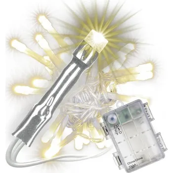 Vánoční dekorace Sada 3 ks světelných řetězů s časovačem - 30 LED, teplá bílá