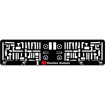 autokoberec Rámeček pod registrační značku čistokrevný pes Velšský teriér 2 ks