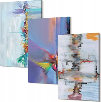 Obraz Sada obrazů do obýváku, abstraktní malířské kompozice, 30x20 cm