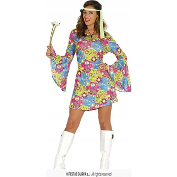 Karnevalový kostým Kostým dámský Hipísa Flower Power G S