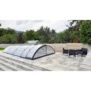 Zastřešení bazénu PRAKTIK - 5 modulů 420x1062 + 245 cm