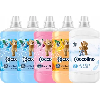 Aviváž Coccolino Fresh&Soft Tekutá aviváž Sada MIX 5x1,7L (340 praní)