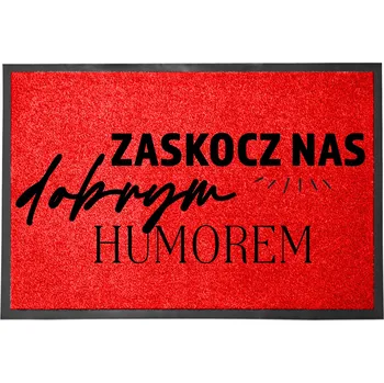 Rohožka Červená Překvap nás humorem Super Dárek do bytu 60x40 cm