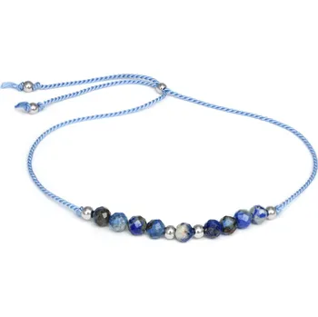 Náramek AGATO Šňůrkový náramek s korálky lapis lazuli HE23R3S-BL