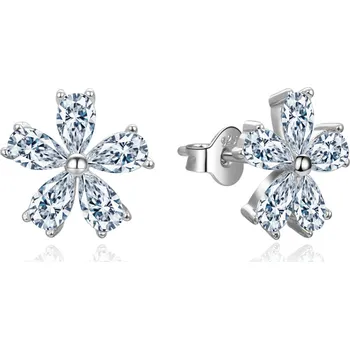 Náušnice AGATO Stříbrné náušnice kytičky AGUP3297