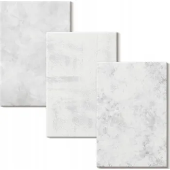 Obraz Kolekce Obrazů Na Plátně Set Bílé skvrny minimalistické pozadí 3x 40x60 cm