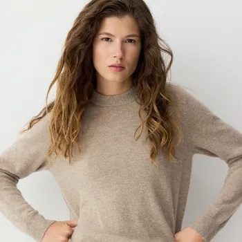 Dámský svetr Reserved - Kašmírový svetr - béžová - TE799-08M - TE799-08M-XL