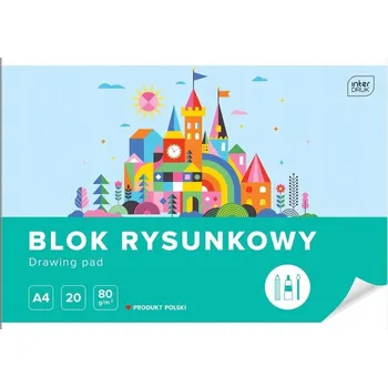 Blok na kreslení A4, 20 listů, bílý Interdruk