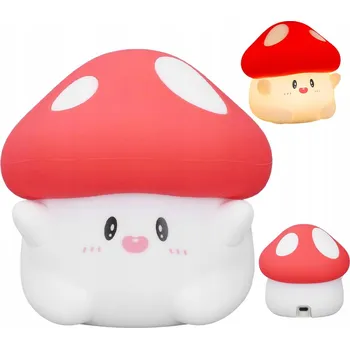 IP kamera ROZTOMILÁ NOČNÍ LAMPA LED VE TVARU HŘÍBKU, SILIKONOVÁ, DOTYKOVÁ, MĚKKÁ, PRO DĚTI