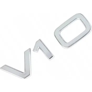 Blatník karosérie EMBLÉM zadní na blatník V10 znak logo AUDI A6 A8 S8 R8 stříbrný PREMIUM