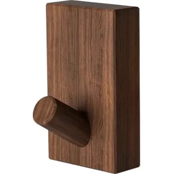 Věšák OEM Nástěnný dřevěný věšák Barva: Hnědá