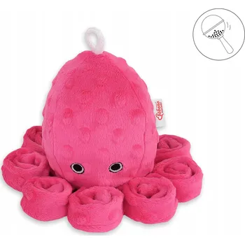 plyšák Plyšový Mazlíček Přítulníček Chobotnice s chrastítkem - fuchsiová - mini